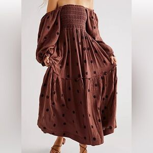 Free People Dahlia Embroidered Dress XL